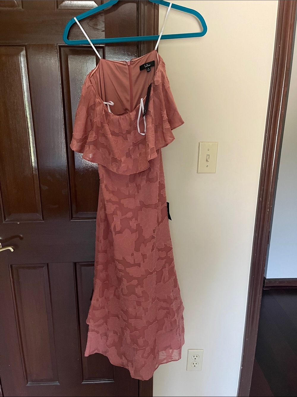 Lulu's Rose Pink Textured Ruffle Dress